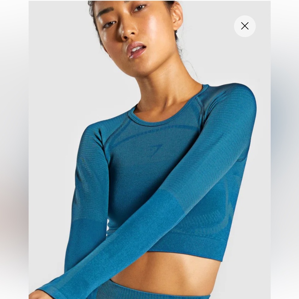 GYMSHARK Geo Seamless crop top